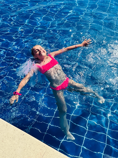 girl in pool