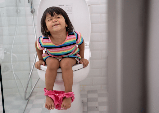 girl on toilet