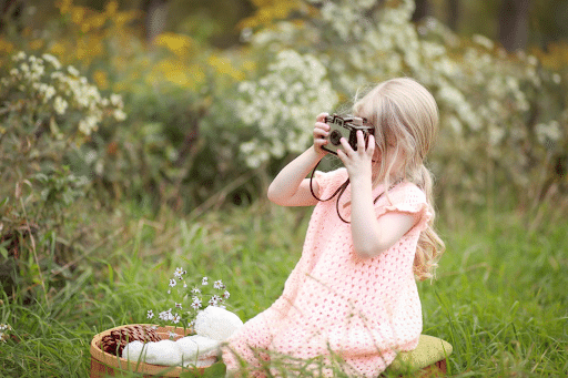 girl taking picture
